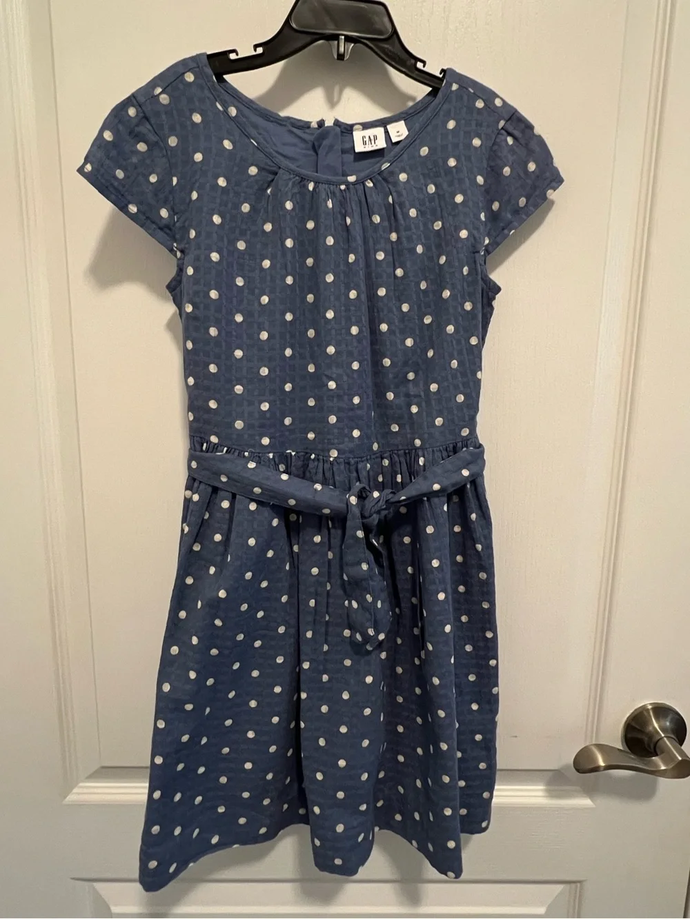 GAPKids' Blue Polka Dot Belted Dress